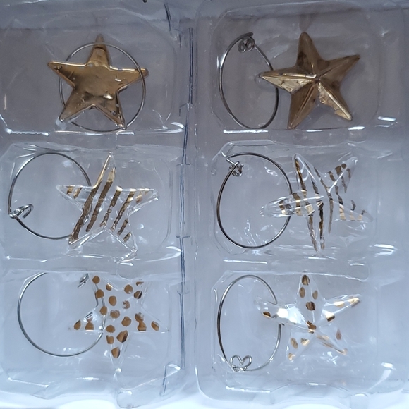 ๐ 4/$25 Glass Stars Wine Glass Charms - Set of 6 - Picture 3 of 14